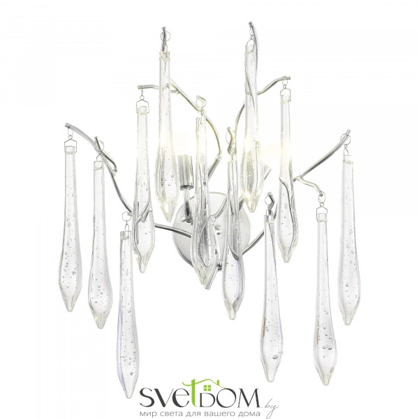 SL1660.101.02 Светильник настенный ST-Luce Хром/Хром, Прозрачный G9 2*5W 4000K TEARDROPS