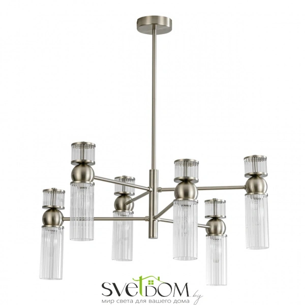 8277/6 MODERNI LN26 164 сатин никель/прозрачный, металл/стекло Люстра Е14 6*40W 220V DENVER