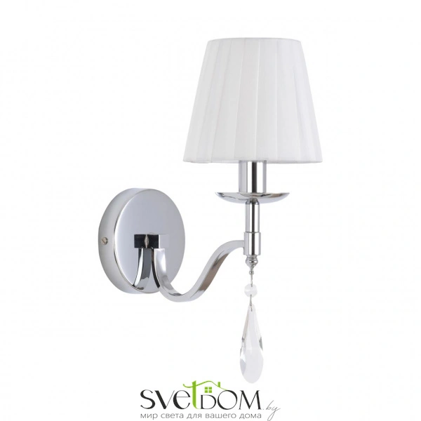 8316/1W CLASSI LN26 058 хром/белый, металл/хрусталь/текстиль Бра E14 1*40W 220V MAGDA