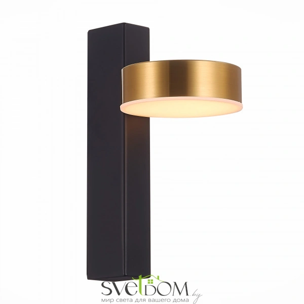 SL6000.301.01 Светильник настенный ST-Luce Черный/Латунь LED 1*7W 3000K PANCES