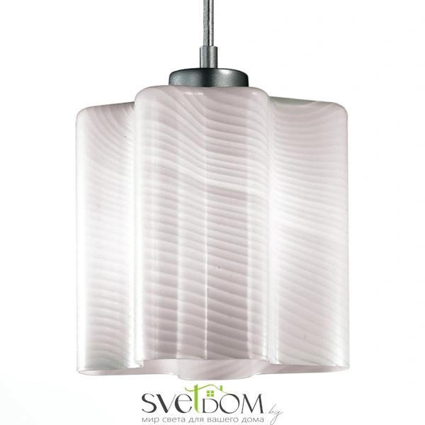 SL117.503.01 Светильник подвесной ST-Luce Серебристый/Белый с полосками E27 1*60W ONDE