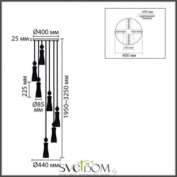 8268/7A NEOCLASSI LN26 159 хром/белый/прозрачный, металл/керамика/стекло Люстра каскадная Е14 7*40W 220V EMILY