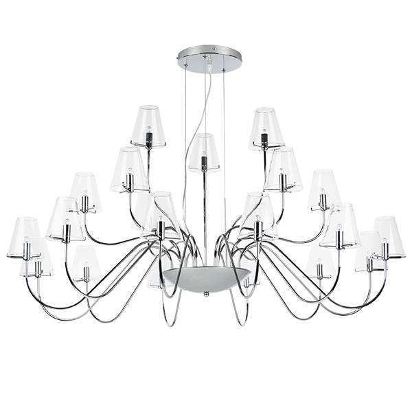 Lightstar 758214 Люстра подв. DIAFANO 21х40W G9 ХРОМ/ПРОЗРАЧНЫЙ