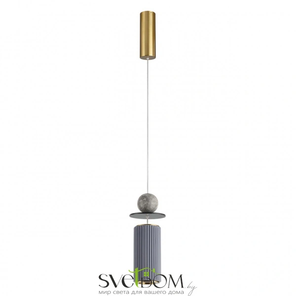 5475/10LB L-VISION ODL_EX27 сатинированн.латунь/синий/металл/стекло/мрамор/керамика Подвес LED*10W 3000K 311lm JAZZ