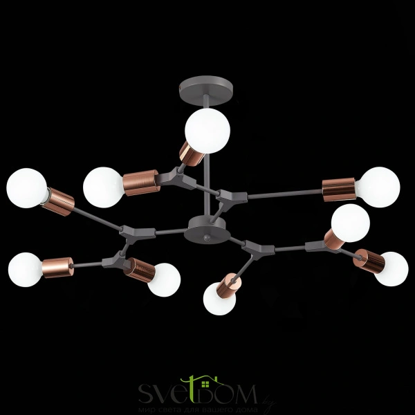 SLE106403-09 Светильник потолочный Серый, Розовое золото E27 9*60W PALARE