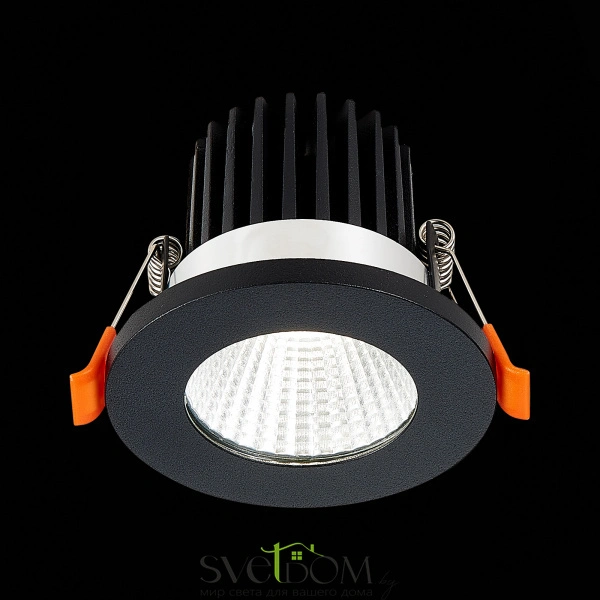 ST704.438.10 Св-к встр. Черный LED 1*10W 3000K 900Lm Ra>90 38° IP20 D80xH60 170-240V Встраиваемые светильники