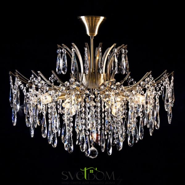 Citilux Селена CL302183 Люстра хрустальная Бронза