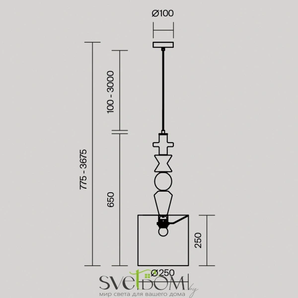 Подвесной светильник Maytoni MOD298PL-01W1