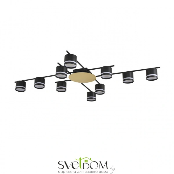 8304/10C COMFI LN26 238 золотой/черный, металл/акрил Светильник потолочный GX53 LED 10*7W 220V BENUA