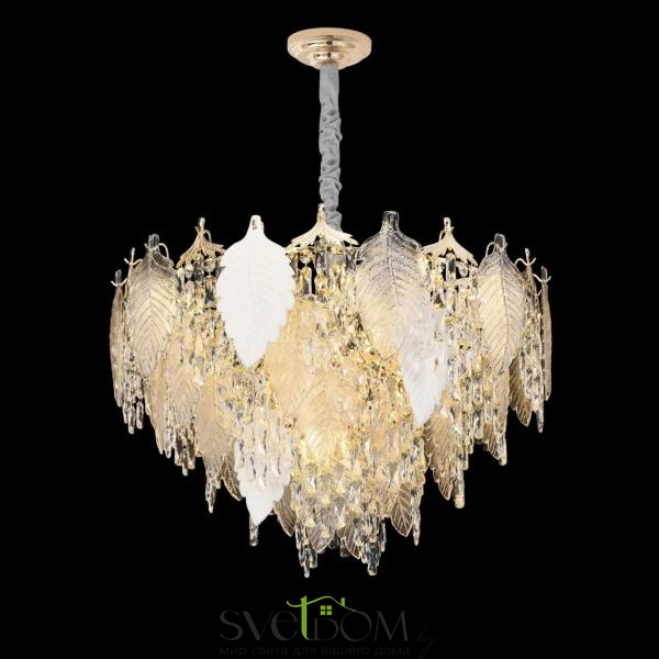 Citilux Darby CL309282 Люстра хрустальная подвесная Золото