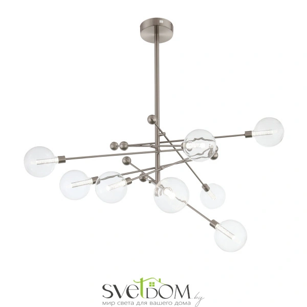 SL377.342.08 Люстра потолочная ST-Luce Никель/Прозрачный LED 8*4,5W 4000K GIACIO