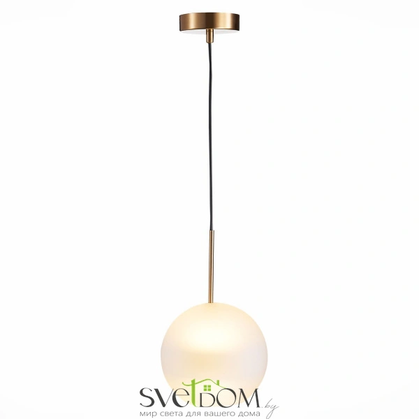SL1133.533.01 Светильник подвесной ST-Luce Латунь/Белый E27 1*40W BOPONE