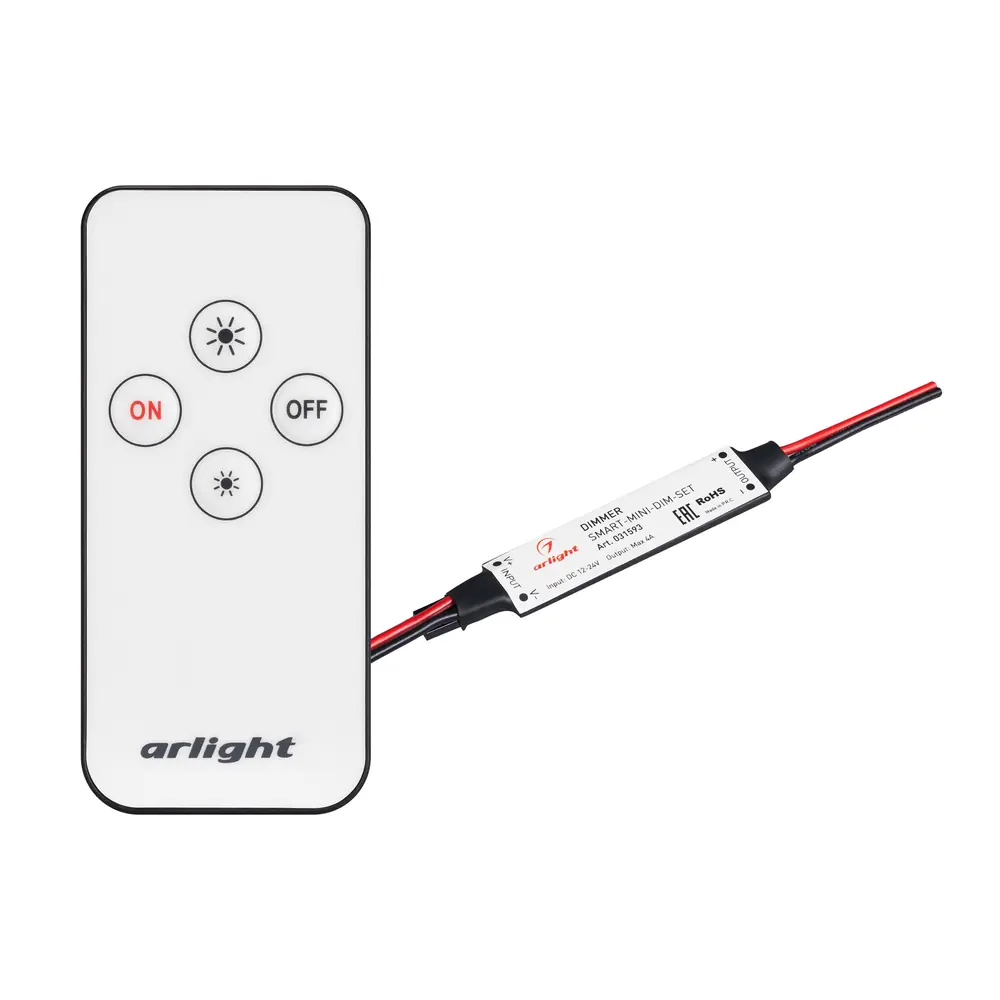 Диммер SMART-MINI-DIM-SET (12-24V, 1x4A, ПДУ 4кн, IR) Arlight 031593 Arlight