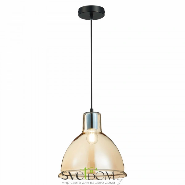 SLE114723-01 Подвес Черный/Янтарный E27 1*60W BACCHI