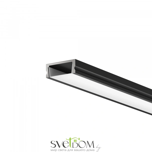 Алюминиевый профиль накладной 15x6 (Черный, 2 м), ALM-001-B-2M 631003