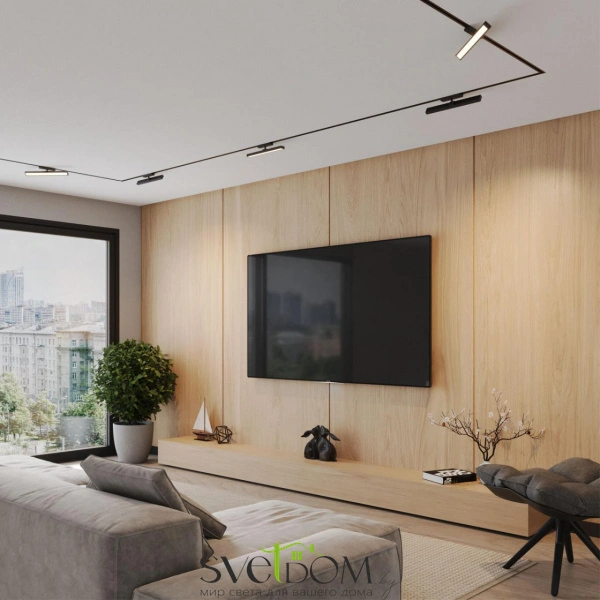 359773 PORT NT25 242 черный Светильник однофазный двухжильный трековый с переключ. цв. температуры IP20 LED 24W 180-265V 2700К/3200К/4000К STRATUS