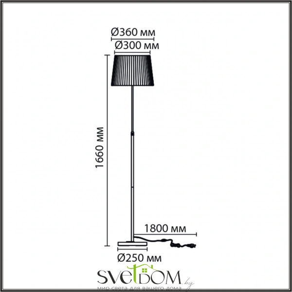 8302/1F MODERNI LN26 519 бронза/черный/бежевый, металл/текстиль Торшер E27 1*60W 220V TUNE