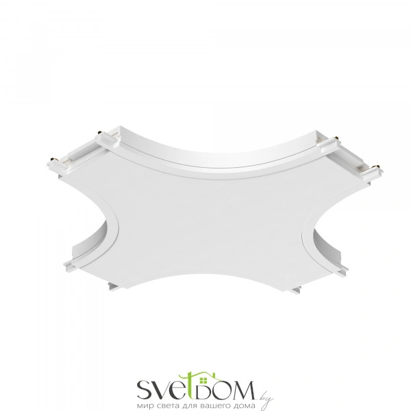 Коннектор питания X-образный Radity белый TRA084CX-11W