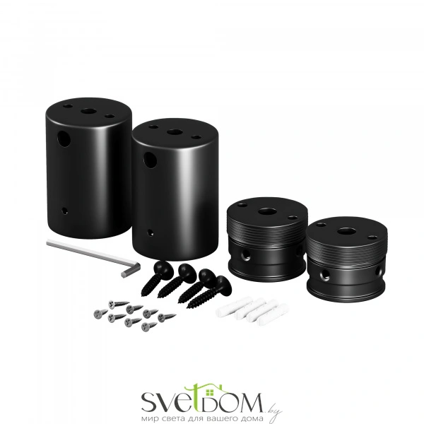 Набор для двухстороннего накладного монтажа Nemo D25 черный 20320