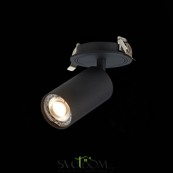 ST303.408.01 Св-к встр. Черный GU10 1*50W  L100xW54xH170 220V Без ламп Встраиваемые светильники
