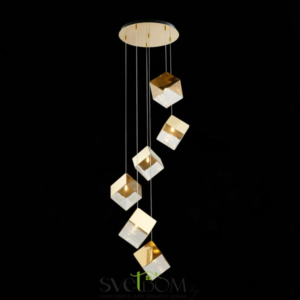 SL1182.203.06 Светильник подвесной ST-Luce Золотистый/Прозрачный, Золотистый G9 6*5W RIELLO