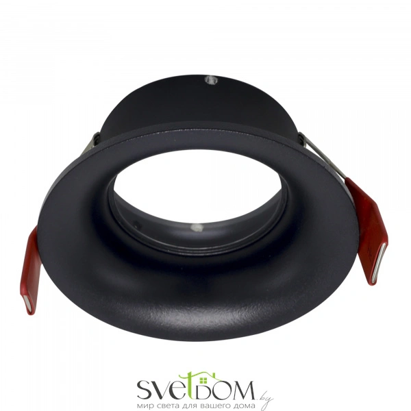 ST257.408.01 Св-к встр. Черный GU10 1*50W  IP65 D93xH53 220V Без ламп Встраиваемые светильники