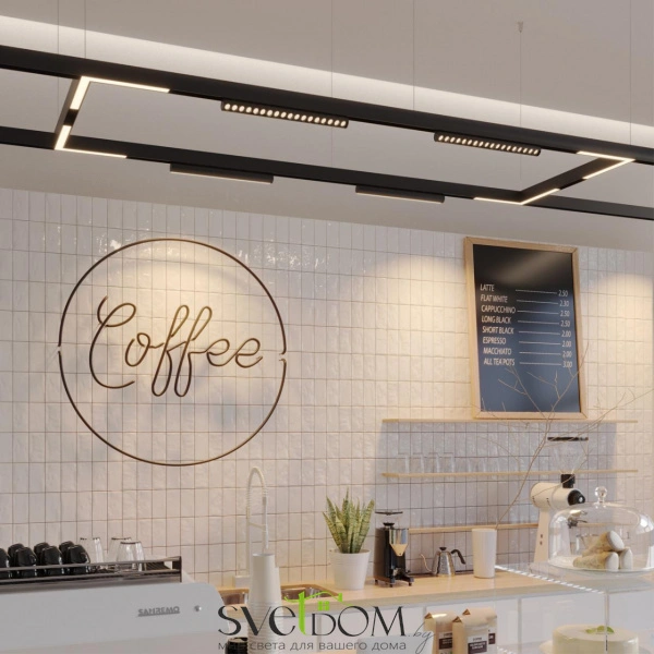 359950 PORT NT25 214 черный Трековый светильник с переключ. цв. темпер. IP20 LED 3000К\4000К\6000К 10W 90-240V VECTOR