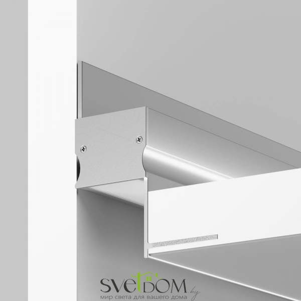 Алюминиевый профиль встраиваемый скрытого монтажа 41x51 (Серебро, 2 м), ALM-4151-S-2M 636013