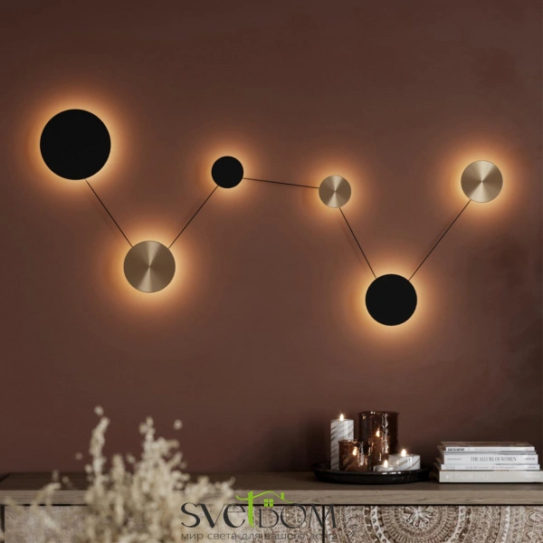 7115/36WL HIGHTECH ODL26 451 светильник черный/бронза/металл IP20 LED 36W 1620Лм 3000K 220-240V GALAXY (ВМЕСТО 4211/51WL)