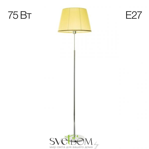 Citilux Линц CL402973 Торшер хром с кремовым абажуром