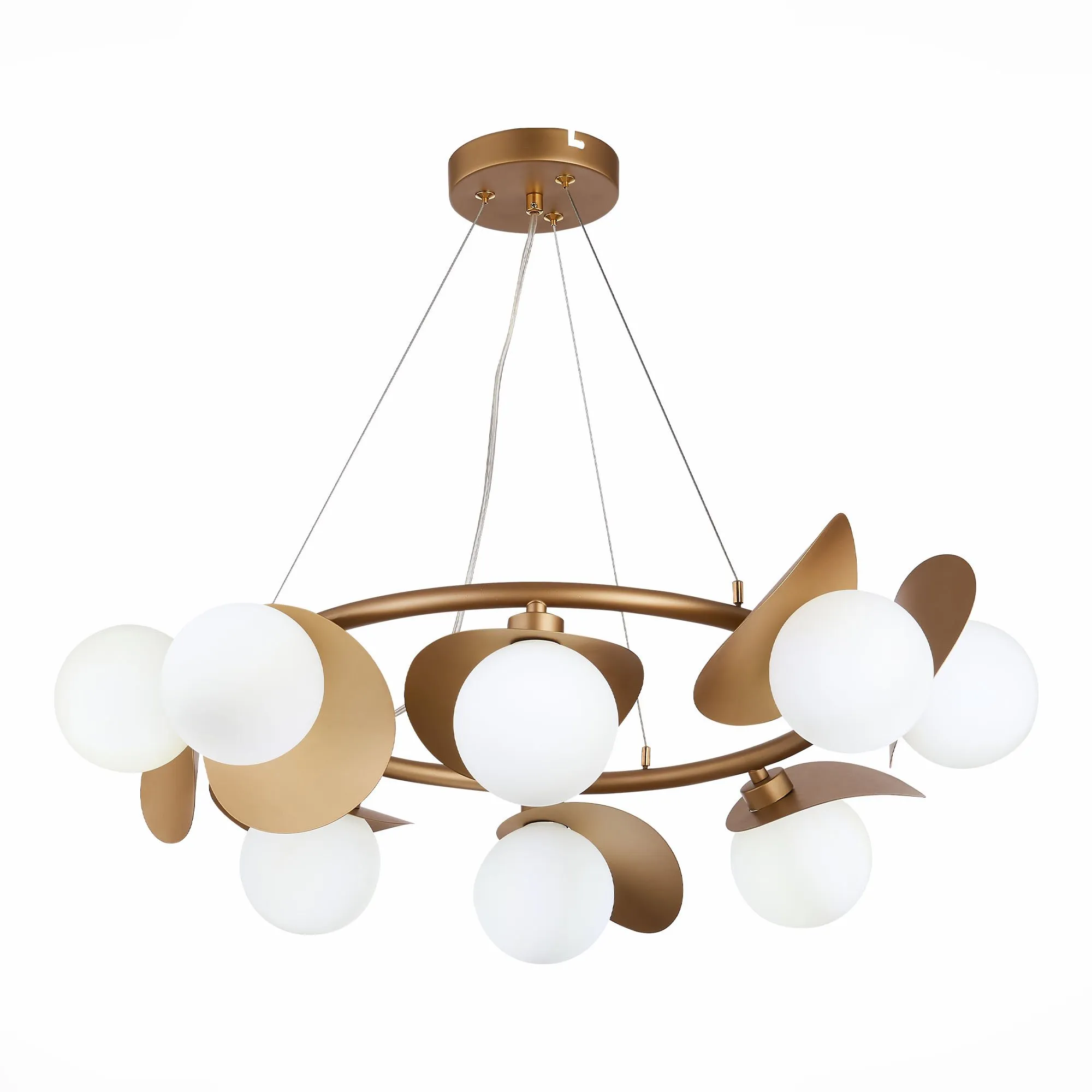 SLE220503-08 Светильник подвесной Золотистый/Белый G9 LED 8*5W BOLZANO