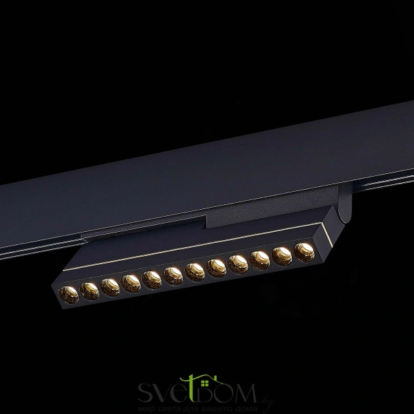 ST805.436.12 Магнитный трековый светильник Черный LED 1*12W 3000K 450Lm Ra>90 36° IP20 L220xW22xH117 SKYLINE 48