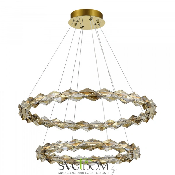 SL6009.203.02 Люстра подвесная ST-Luce Хром/Прозрачный,Янтарный LED 1*45W 3000K DIAMANTA