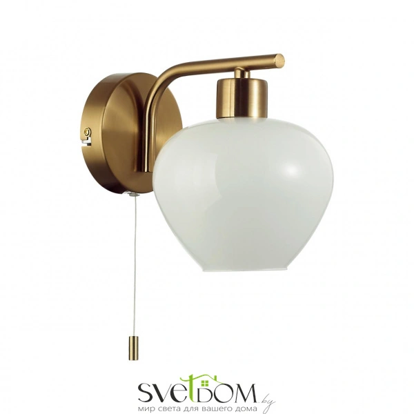 8278/1W MODERNI LN26 167 латунь/белый, металл/стекло Бра Е14 1*40W 220V CARMELA