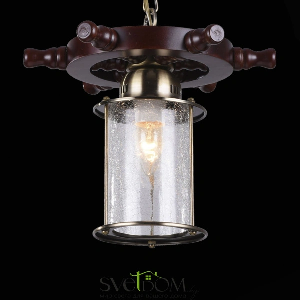 SL150.303.01 Светильник подвесной ST-Luce Бронза, Коричневый/Прозрачный с эфектом трещин E27 1*40W VOLANTINO