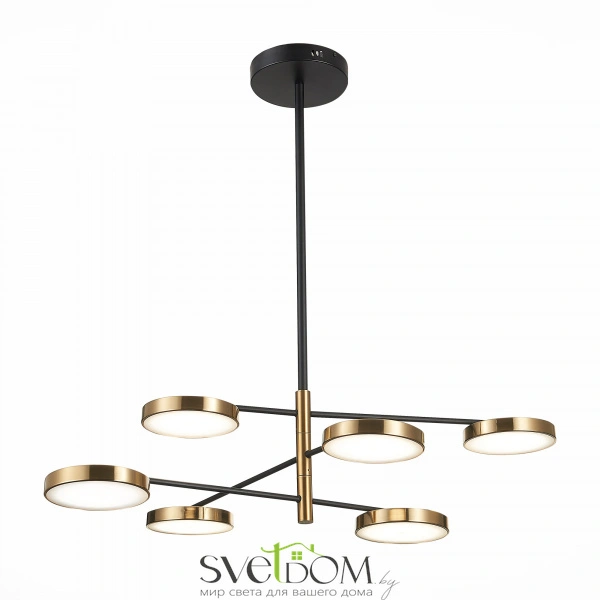 SL1605.413.06 Светильник подвесной ST-Luce Черный/Латунь, Белый LED 6*7,5W 3000K FARONE