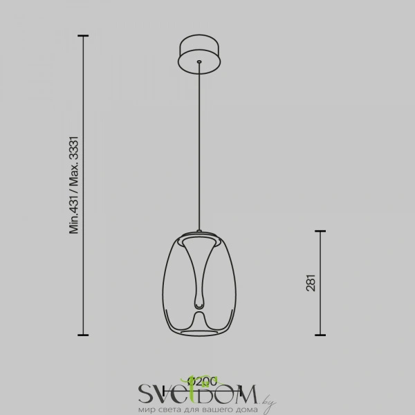 Подвесной светильник Maytoni MOD282PL-L8G3K