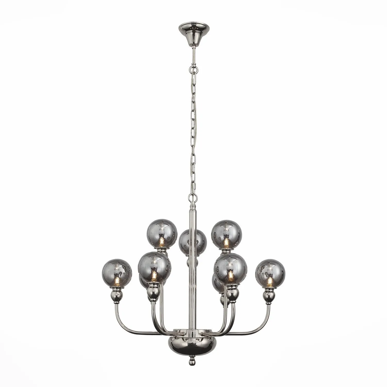 SL552.103.09 Люстра подвесная ST-Luce Никель/Дымчатый G9 9*5W FUNHI