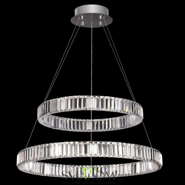 Citilux Чезаре CL338281 LED Люстра хрустальная с пультом Хром