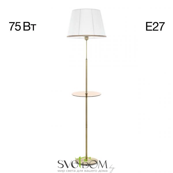 Citilux Линц CL402980T Торшер бронза со столиком и белым абажуром