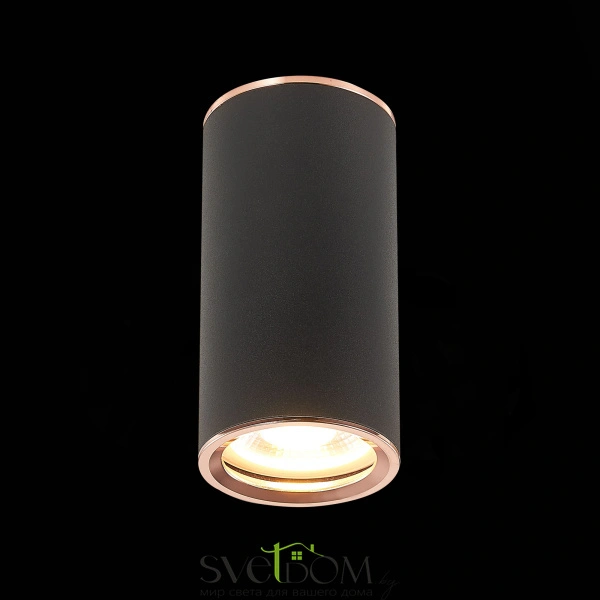 ST111.427.01 Светильник потолочный Черный GU10 1*50W D54xH105 220V Без ламп Накладные светильники