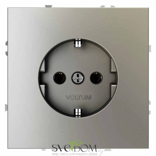 Розетки электрические с заземлением Voltum S70 VLS040104 