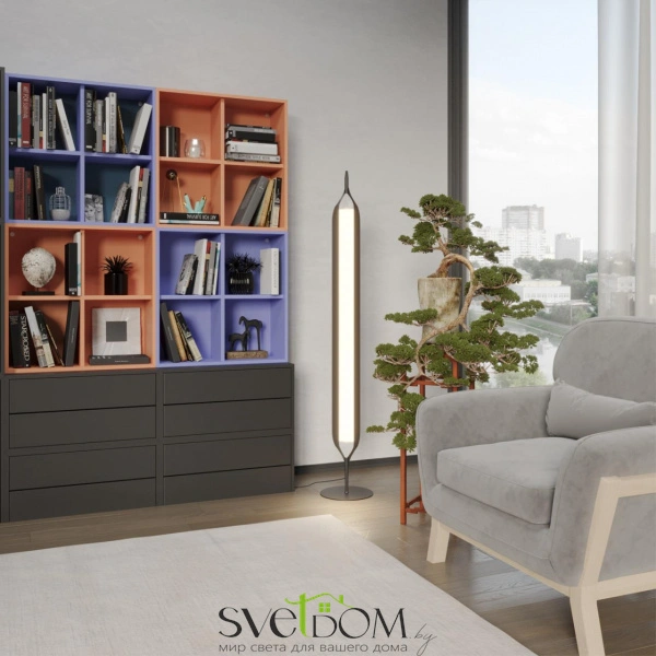 359543 LEDO NT25 000 черный Торшер диммир. со сменой цвет. темпер. (управление- сенсор) IP20 LED 32W 100-240V 2700К\4000К\6000К ALA