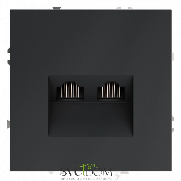 Розетка компьютерная двойная Voltum S70 VLS060207 