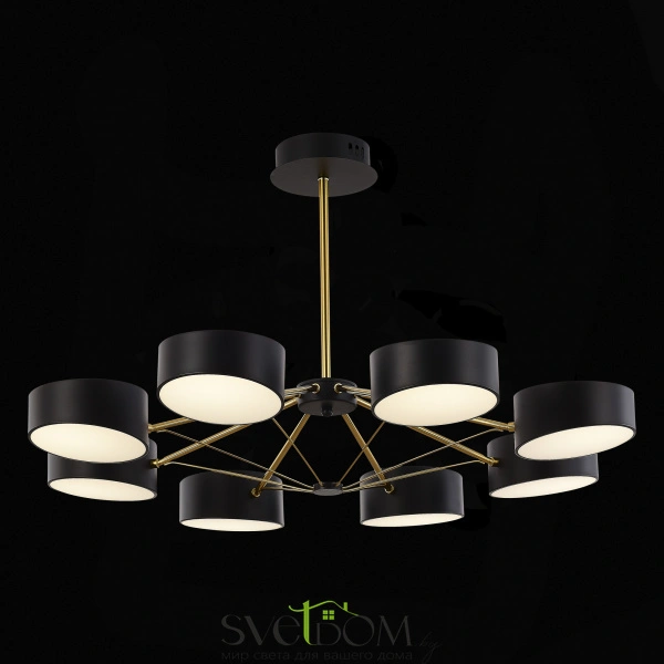SLE6005-402-08 Светильник потолочный Черный, Золотистый/Черный LED 8*10W VALLE