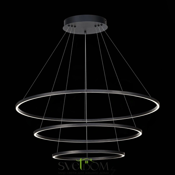 ST605.403.114 Cветильник подвесной SMART ST-Luce Черный/Белый LED 1*114W 2800-6500K Подвесные светильники