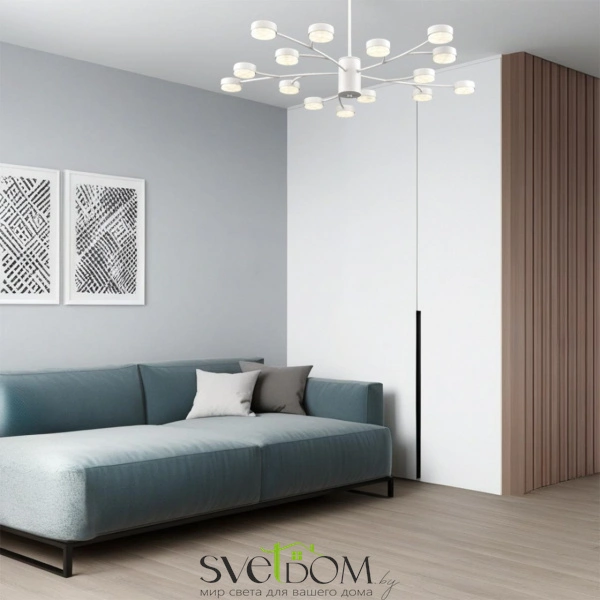 8265/15 COMFI LN26 233 металл/металл белый/белый Люстра GX53 LED 15*7W 220V TORINA