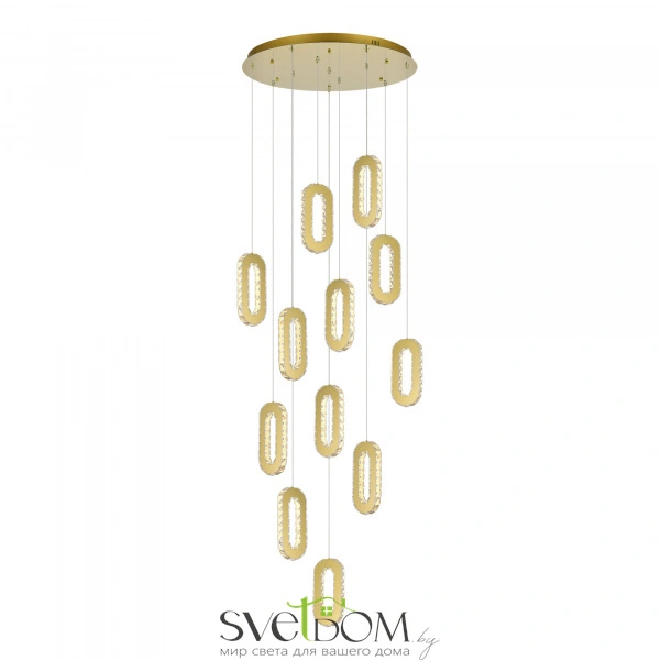 SL6506.203.12 Светильник подвесной ST-Luce Золотистый/Золотистый, Прозрачный LED 12*9W 3000K ALLUNGO