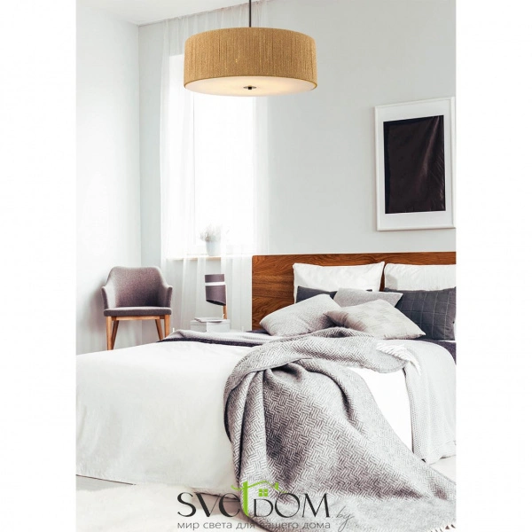 8286/7 ECO LN26 321 черный/коричневый, металл/веревка/стекло Люстра потолочная Е14 7*40W 220V SILVANA