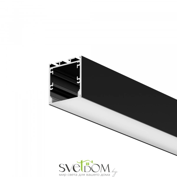 Алюминиевый профиль накладной-подвесной 35x35 (Черный, 2 м), ALM-3535BT-B-2M 633003